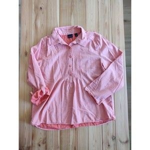 Westbound Medium M Pink Blouse Shiny Color Shirt Country Chic Top